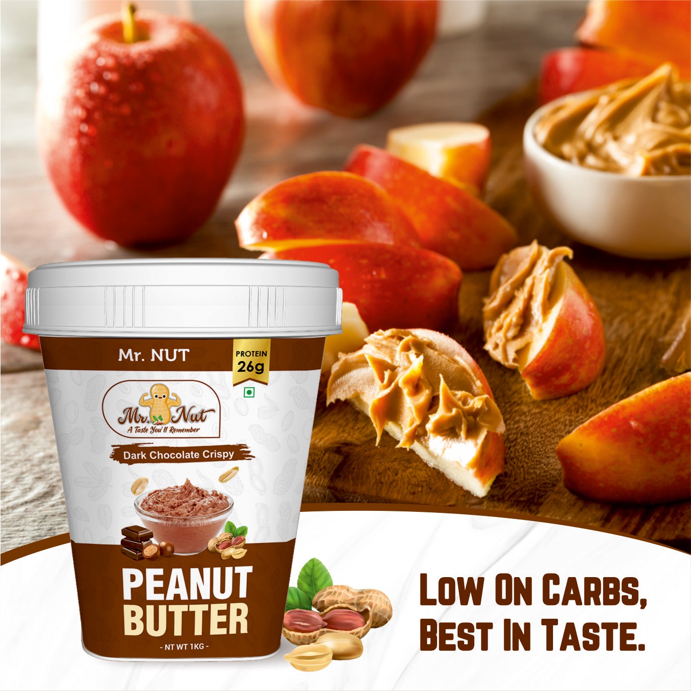 Dark Chocolate Crispy Peanut Butter 1KG